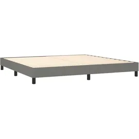 vidaXL Boxspringbett 200 x 200 cm dunkelgrau