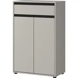 Germania Badkommode GERMANIA "Lemont", grau (steingrau), B:63cm H:98cm T:34cm, Holzwerkstoff, Sideboards, mit Tür- und Schubladendämpfung