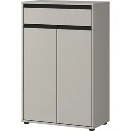 Germania Badkommode GERMANIA "Lemont", grau (steingrau), B:63cm H:98cm T:34cm, Holzwerkstoff, Sideboards, mit Tür- und Schubladendämpfung