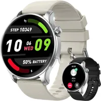 Smartwatch Herren Damen Fitness tracker mit Telefonfunktion Anruf Wasserdicht Herzfrequenz Schlafmonitor Schrittzähler Uhren Sportuhr für Android...