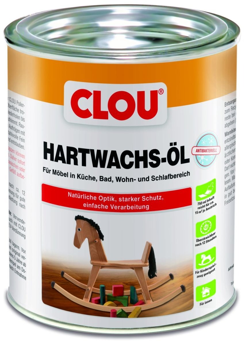 Clou Hartwachs Öl antibakteriell 750 ml