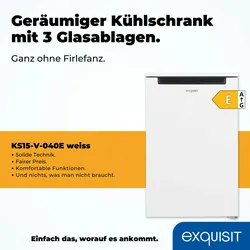 Exquisit Kühlschrank KS15-V-040E weiss, 123 l Fassungsvermögen