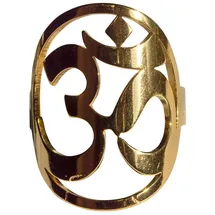 Saraswati Ring "Om" (Ø1,5cm), vergoldet