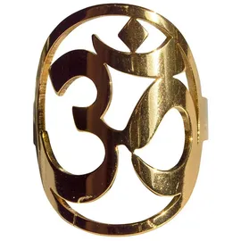 Saraswati Ring "Om" (Ø1,5cm), vergoldet