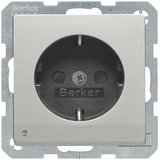 Berker Q.1/Q.3 Steckdose SCHUKO mit LED-Orientierungslicht alu samt, lackiert (41096084)