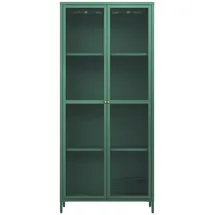 [en.casa] Vitrine Säkylä 180 x 80 x 35 cm Tannengrün