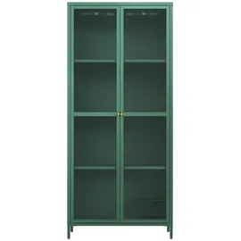 [en.casa] Vitrine Säkylä 180 x 80 x 35 cm Tannengrün