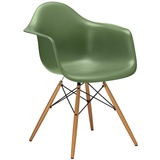 Vitra Stuhl Eames Plastic Armchair RE 83x63x59 cm forest grün, Gestell: Ahorn, Designer Charles & Ray Eames