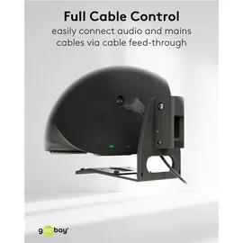 goobay Lautsprecher-Wandhalterung Modern Era 3 Flex, schwarz