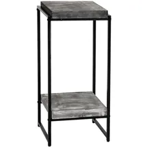 Mendler Blumentisch HWC-K71, Blumenregal Beistelltisch Pflanzregal, MVG-zertifiziert MDF Metall ~ dunkelgrau, 82cm