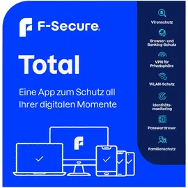 F-Secure Total Security und VPN 2019 ESD 5 Geräte 2 Jahre ML Win Mac Android iOS
