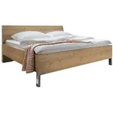 Venda Wiemann Bett Loft 180 x 200 cm Holzoptik Braun Eiche