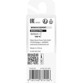 Bosch PRO Nutfräser, gerade, zweischneidig, Ø 9,5 mm, L 19,5 mm, 1 Stück