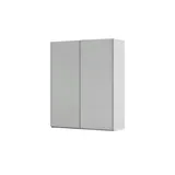 meinSchrank Schwebetürenschrank Regina 181 x 223 x 68 cm Grau