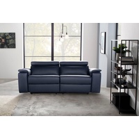Nicoletti Home 3-Sitzer »Seattle«, Breite 205 cm, wahlweise mit Relaxfunktion, Kopfteilverstellung blau