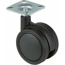 BS Rollen Doppelrolle F330 ohne Feststeller Rad Ø 60mm Kunststoff
