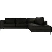 Trendmanufaktur Ecksofa »Luzi, wahlweise mit Schlaffunktion und Bettkasten bestellbar, L-Form«, Designsofa mit Ottomane, Metallfüße schwarz, Breite 264 cm