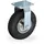 Relaxdays Bockrolle, 2.50-4, Traglast 120 kg, Gummi, Stahlplatte, luftbereift, Schwerlastrad, Gummirolle, schwarz/silber