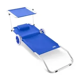 CASARIA Sonnenliege 200 x 70 x 30 cm Blau