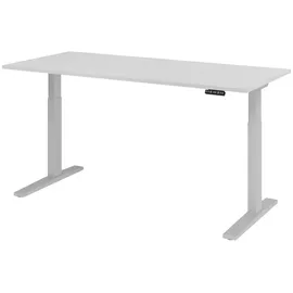 bümö Schreibtisch elektrisch höhenverstellbar 180x80 cm Grau / Silber