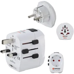 World Travel Pro Light USB Reiseadapter für bis zu 200 Länder 