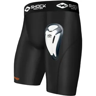 Shock Doctor 221 - Compression Shorts with BioFlex Protector - Comfort and Compression - Maximum Freedom of Movement - Contact Sports - Protector