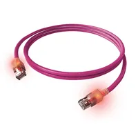 EasyLan DualBoot LED Patchkabel RJ45 S/FTP Cat.6A (Class EA), mit saCon Stecker, LSOH, violett, 5 m