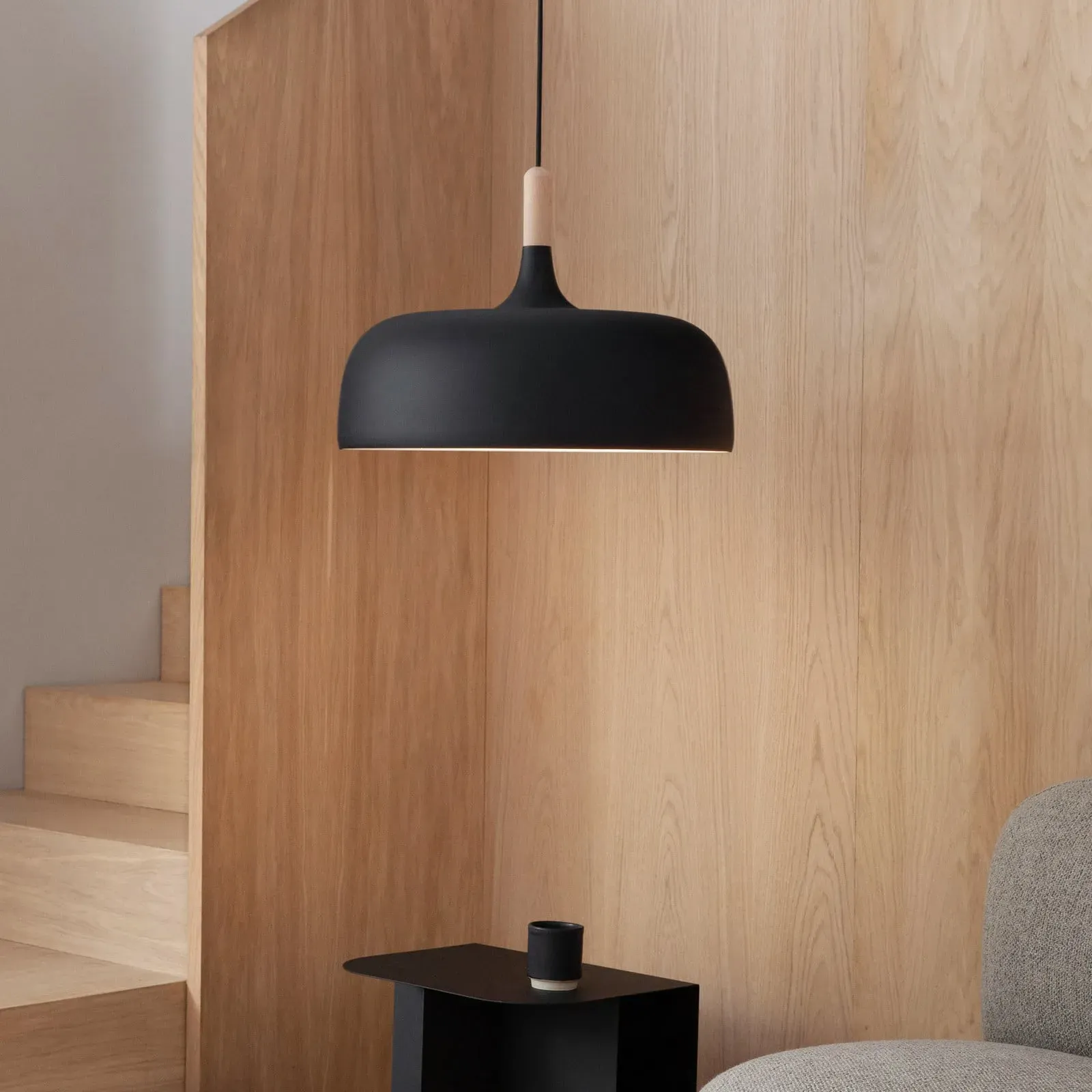 Pendelleuchte Northern, Acorn, Schwarz, für Wohnzimmer, Metall, Design - 34