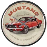 Nostalgic-Art Wanduhr, Ford Mustang – GT 1967 Red