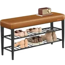 VASAGLE EKHO Kollektion Schuhbank 30 x 100 x 50 cm karamellbraun