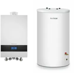 Buderus Gas-Brennwert Logaplus-Paket W22 GB172i.2 15 kW H-Gas Speicher S120 Bedieneinheit BC400