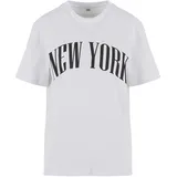 miss tee New York City Wording Weiß S