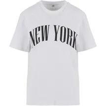 miss tee New York City Wording Weiß S