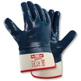 teXXor® topline Nitril-Handschuhe STULPE, Beige/Blau