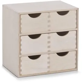 Zeller Aufbewahrungsbox 28 x 20 x 27,5 cm 6-tlg. beige