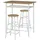 Homcom Bartisch Set 80 x 50 x 90 cm Schwarz/Weiß