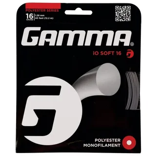 Gamma iO Soft Charcoal Saitenset 12,2m-Grau Tennissaite 1.23