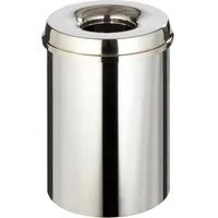 VepaBins Vepa Bins Papierkorb, selbstlöschend, Volumen 30 l, Edelstahl-Korpus,