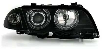 Kristallscheinwerfer für BMW E46 Limousine (1998–2001) – schwarz mit CCFL