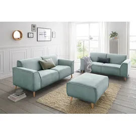 Andas 2-Sitzer »Janek Scandic Design, elegant und zeitlos« mit Federkern und Keder in scandinavischem Design grün
