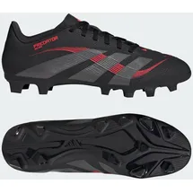 adidas Predator Club FG/MG Fußballschuh schwarz|grau|rot 43 1/3 - Core Black/Grey Four/Lucid Red, -