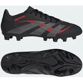 adidas Predator Club FG/MG Fußballschuh schwarz|grau|rot 43 1/3 - Core Black/Grey Four/Lucid Red, -