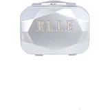 ELLE Kosmetiktasche ELLE, Gr. B/H/T: 16,5cm x 25,5cm x 33cm, silber (silberfarben), Kunstfaser, Taschen Kosmetiktasche, mit vollständig gefüttertem Innenraum