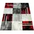 Paco Home Designer Teppich Modern Mit Konturenschnitt Karo Muster Grau Schwarz Rot 300x400 Cm