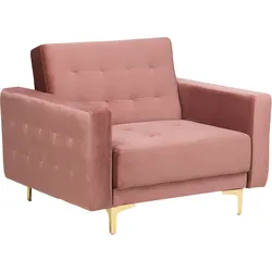 Sessel ABERDEEN Samtstoff Rosa