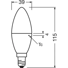 Osram LED Star Classic B 428546 7W E14 warmweiß