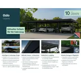 CANOPIA Doppel-Carport Oslo 5,96 x 12 m schwarz inkl. UV-Schutz