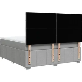 vidaXL Boxspringbett 180 x 200 cm Hellgrau