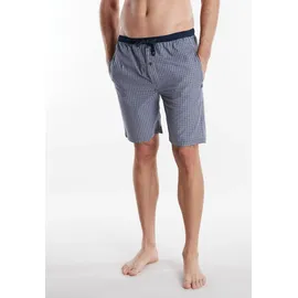 Tom Tailor Bermudas TOM TAILOR "Dakota", Herren, Gr. 56 (XXL), N-Gr, blau (blau, mittel, karo), Popeline, Obermaterial: 100% Baumwolle, kariert, bequem kurz, Hosen Bermudas, Bindeband, Seitentaschen, locker, bequem, atmungsaktiv