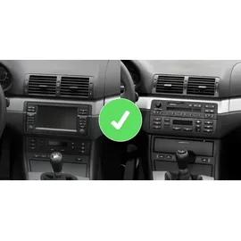 Awesafe Radio für BMW 3 Series E46 1998-2006 CarPlay Android Auto Navi Lenkradsteuerung Bluetooth RDS WIFI DSP GPS DAB+ 64GB